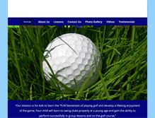 Tablet Screenshot of kidzgolfclub.com